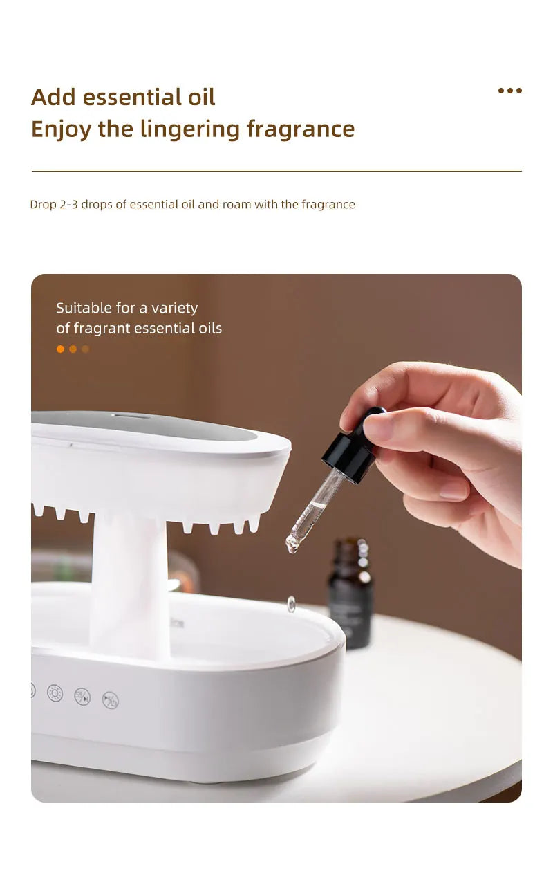 Rain Cloud Aroma Diffuser — LED Colour Changing Humidifier