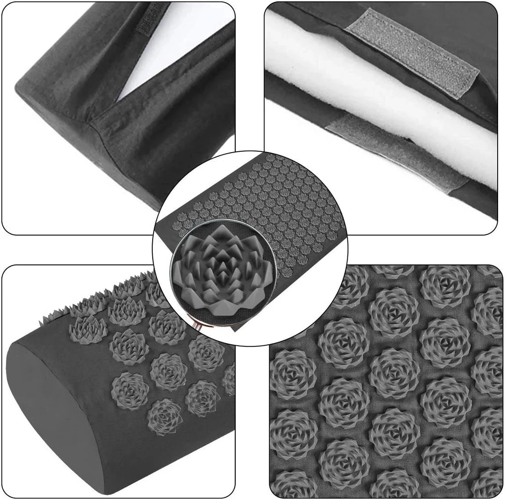 Acupressure Mat & Pillow Set – Back & Neck Pain Relief, Stress & Muscle Recovery (3-Piece)