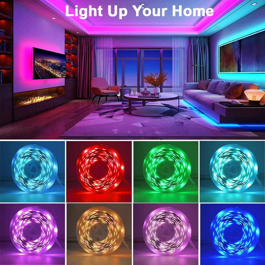 RGB LED Strip Lights — Music Sync & App Control