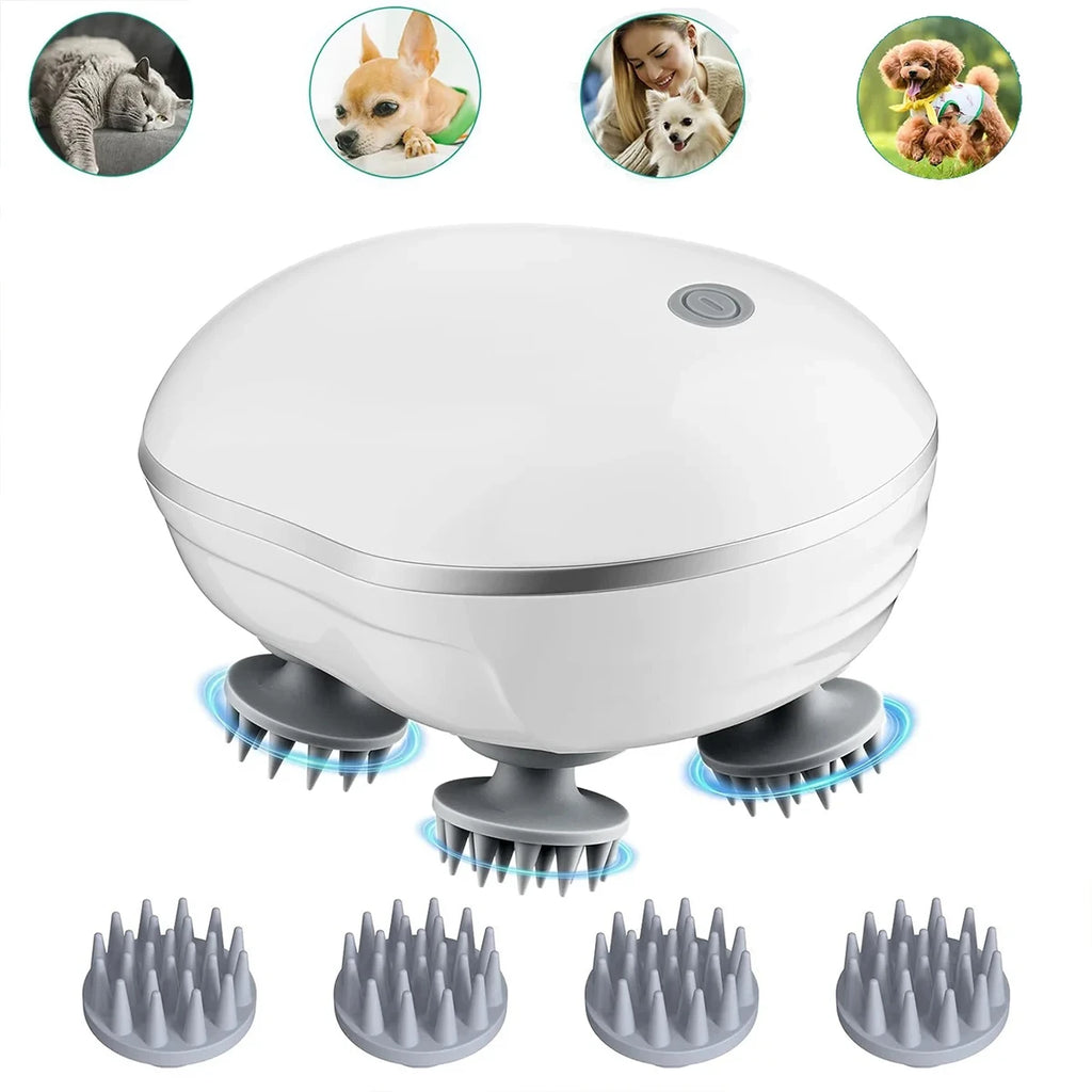 Electric Scalp Massager – Soft Silicone Head Massage for Stress Relief & Hair Care