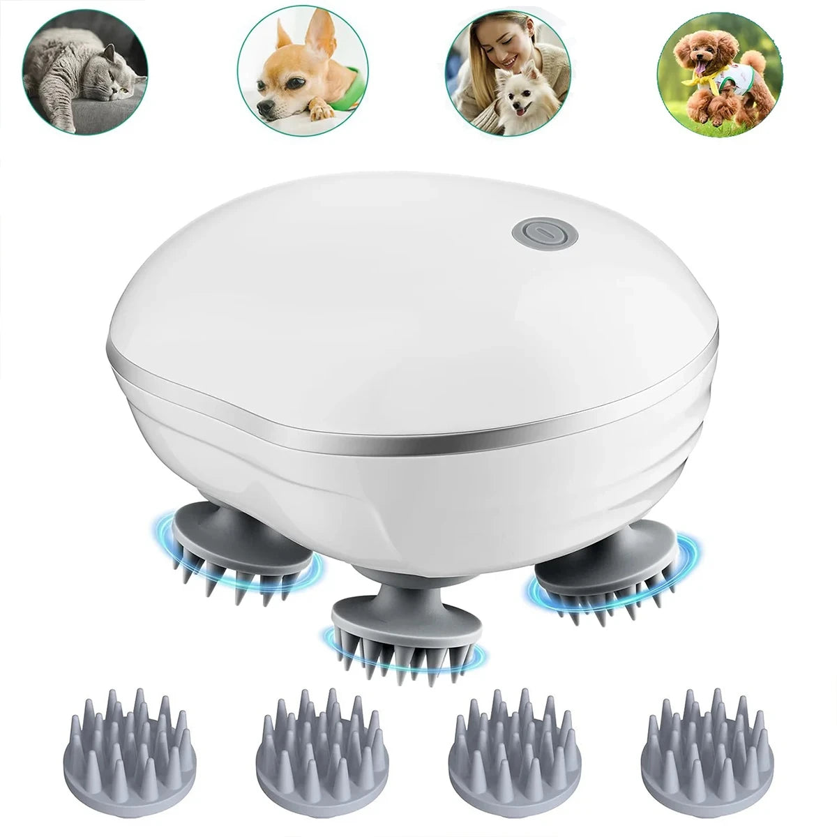 Electric Scalp Massager – Soft Silicone Head Massage for Stress Relief & Hair Care