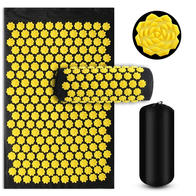 Acupressure Mat & Pillow Set – Back & Neck Pain Relief, Stress & Muscle Recovery (3-Piece)