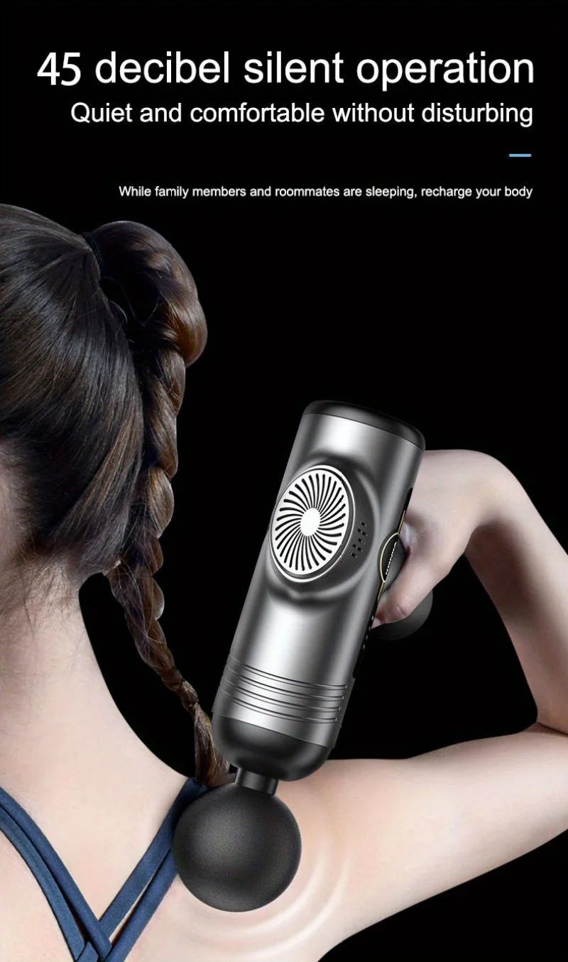 Deep Tissue Massage Gun — 6 to 99 Speed Settings, Whisper Quiet