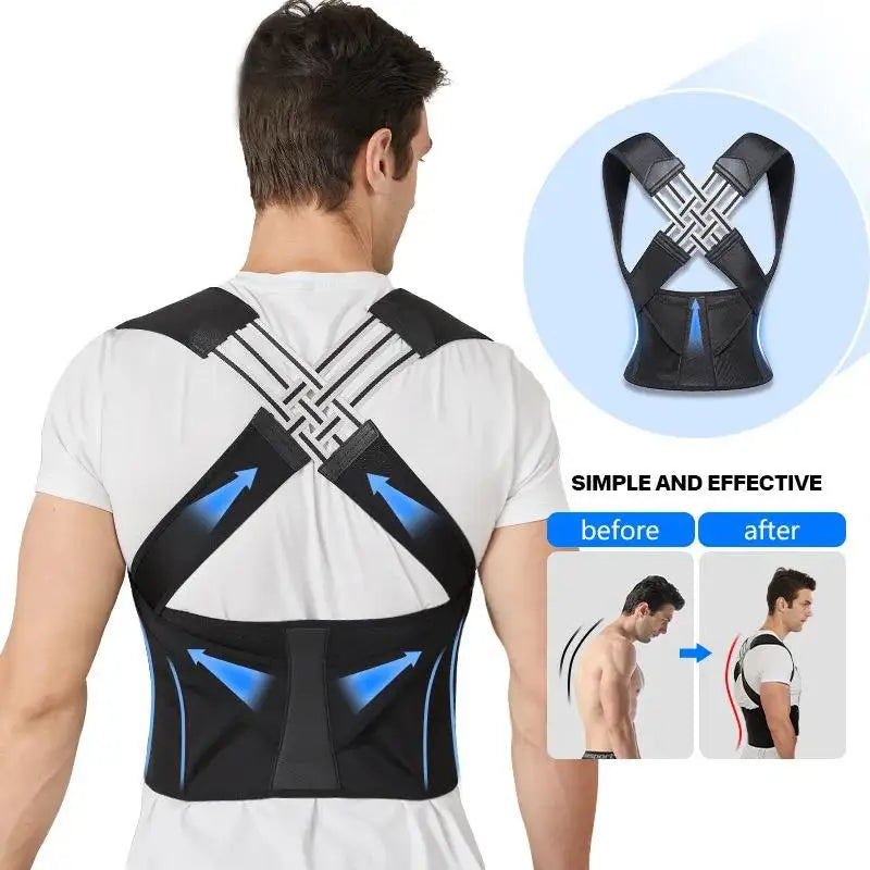 Posture Corrector Back Brace – Adjustable Support for Men & Women