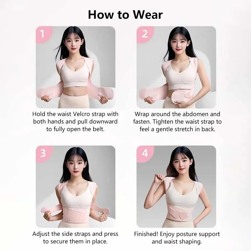 Posture Corrector Back Brace – Adjustable Support for Men & Women