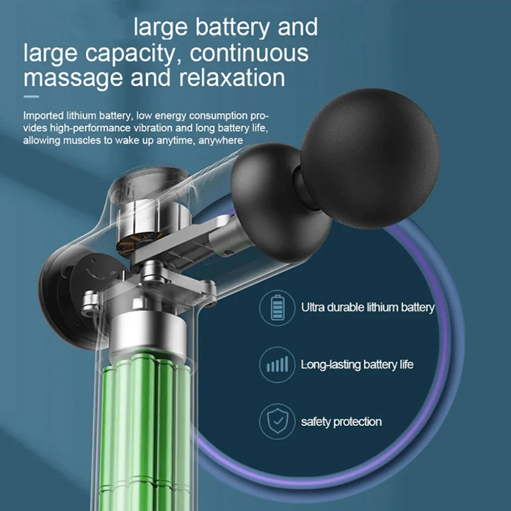 Deep Tissue Massage Gun — 6 to 99 Speed Settings, Whisper Quiet