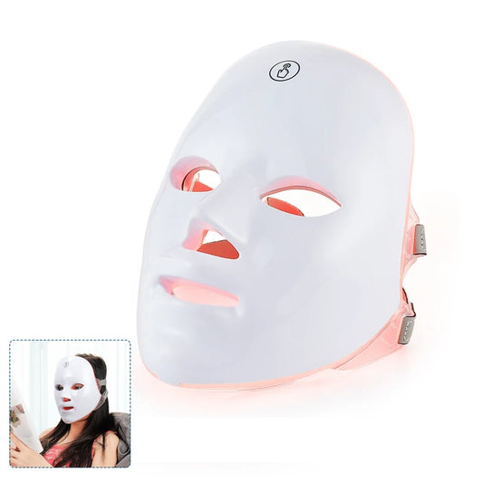 7-Color LED Light Therapy Mask — Face & Neck Anti-Aging Treatment