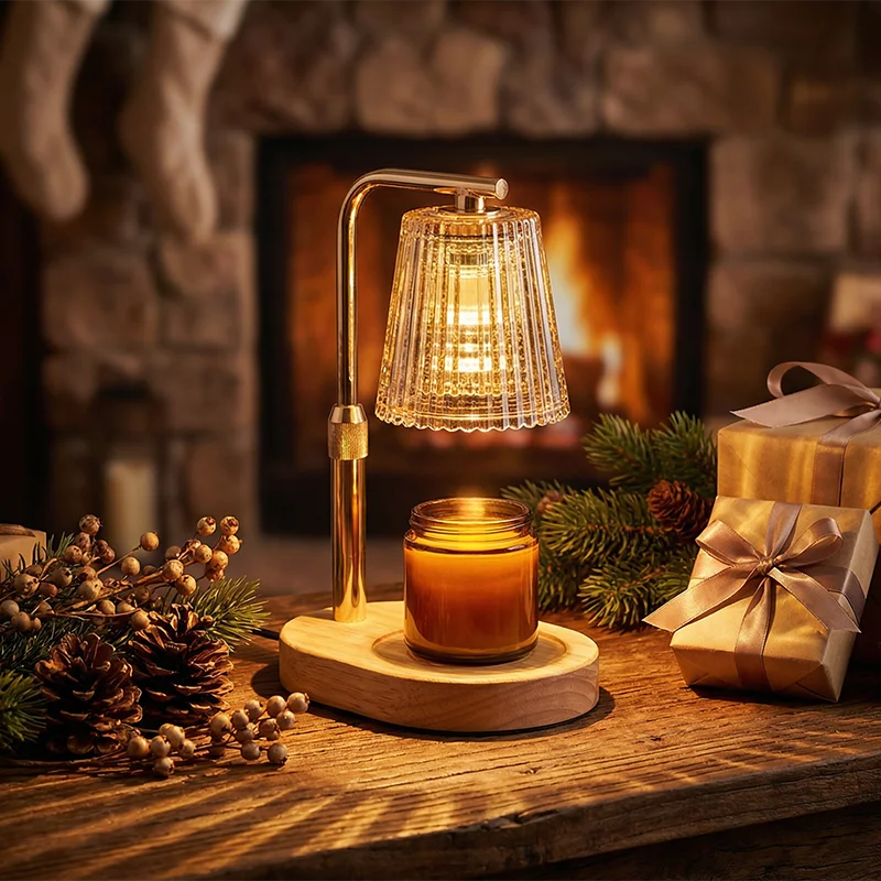 Luxury Glass Candle Warmer Lamp — Dimmable with Timer