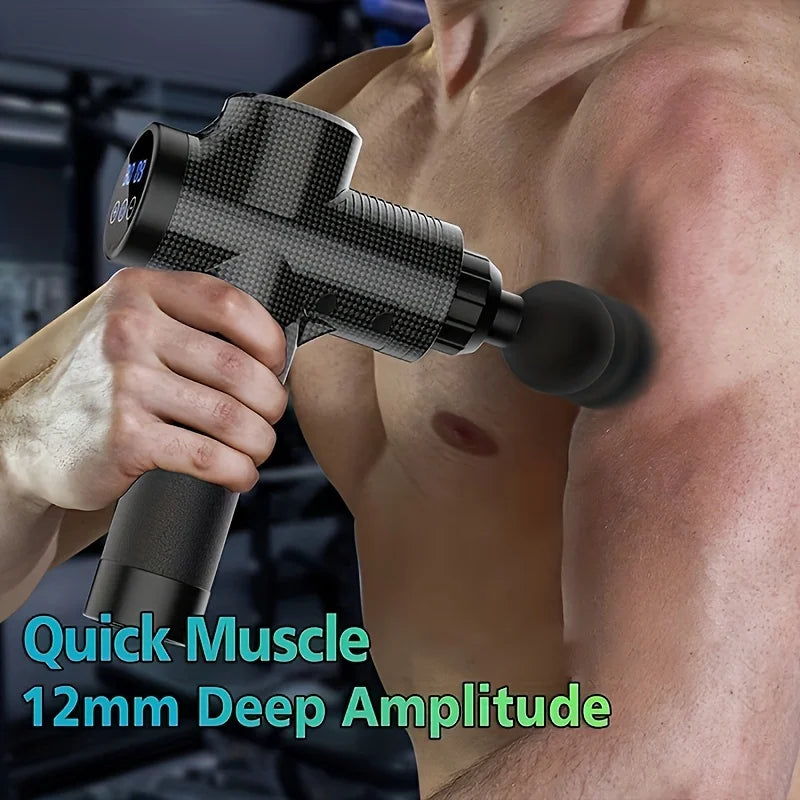 Deep Tissue Massage Gun — 6 to 99 Speed Settings, Whisper Quiet