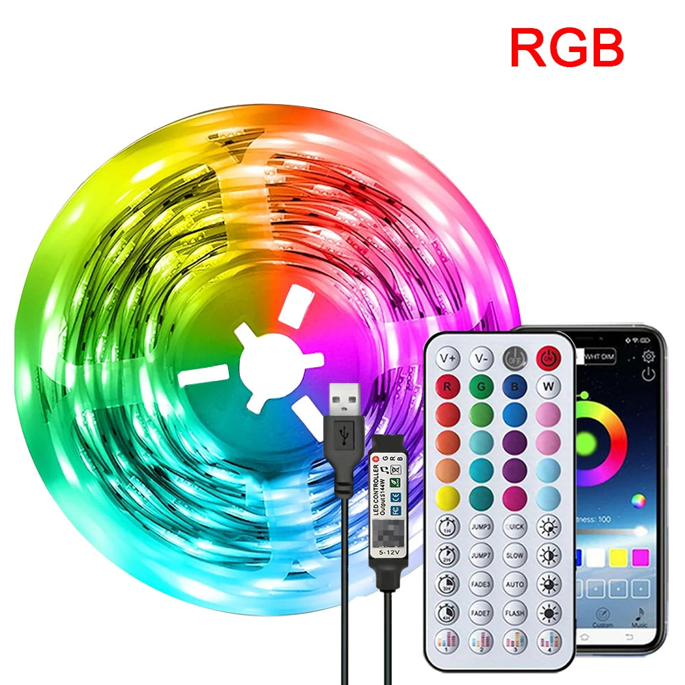 RGB LED Strip Lights — Music Sync & App Control