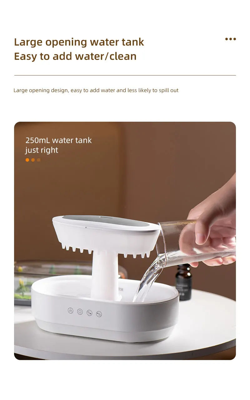Rain Cloud Aroma Diffuser — LED Colour Changing Humidifier