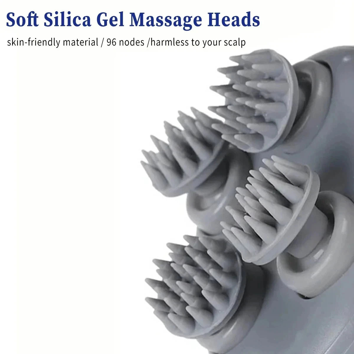 Electric Scalp Massager – Soft Silicone Head Massage for Stress Relief & Hair Care