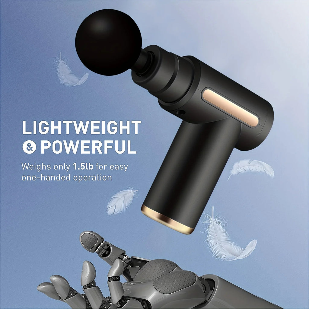 Deep Tissue Massage Gun — 6 to 99 Speed Settings, Whisper Quiet