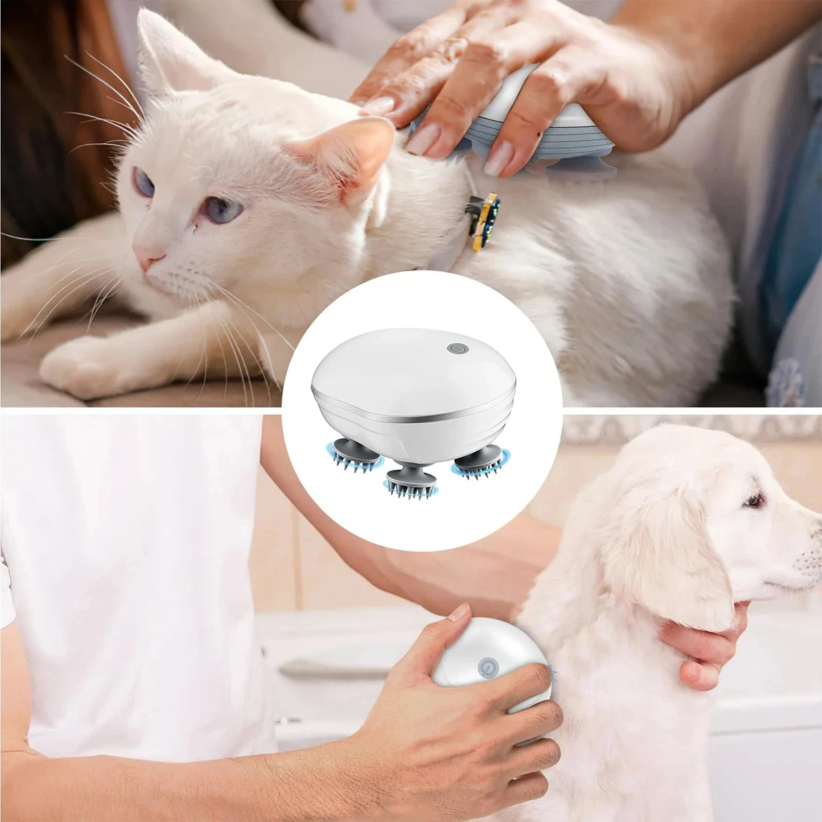 Electric Scalp Massager – Soft Silicone Head Massage for Stress Relief & Hair Care