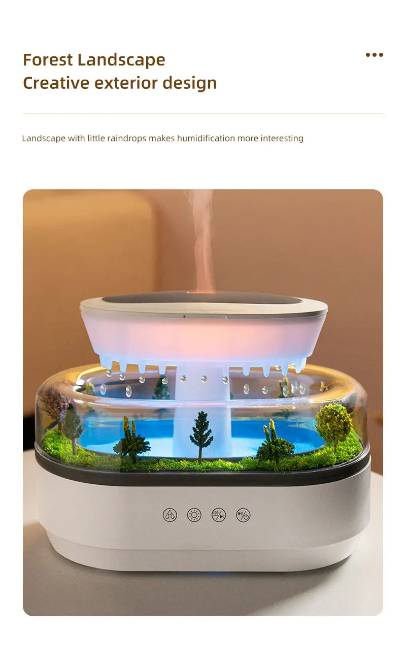 Rain Cloud Aroma Diffuser — LED Colour Changing Humidifier