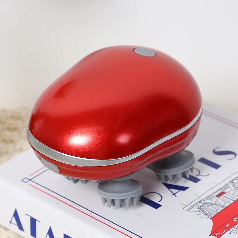 Electric Scalp Massager – Soft Silicone Head Massage for Stress Relief & Hair Care
