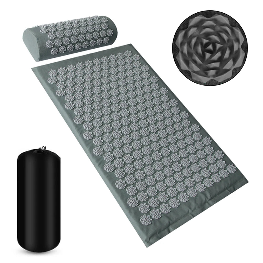 Acupressure Mat & Pillow Set – Back & Neck Pain Relief, Stress & Muscle Recovery (3-Piece)